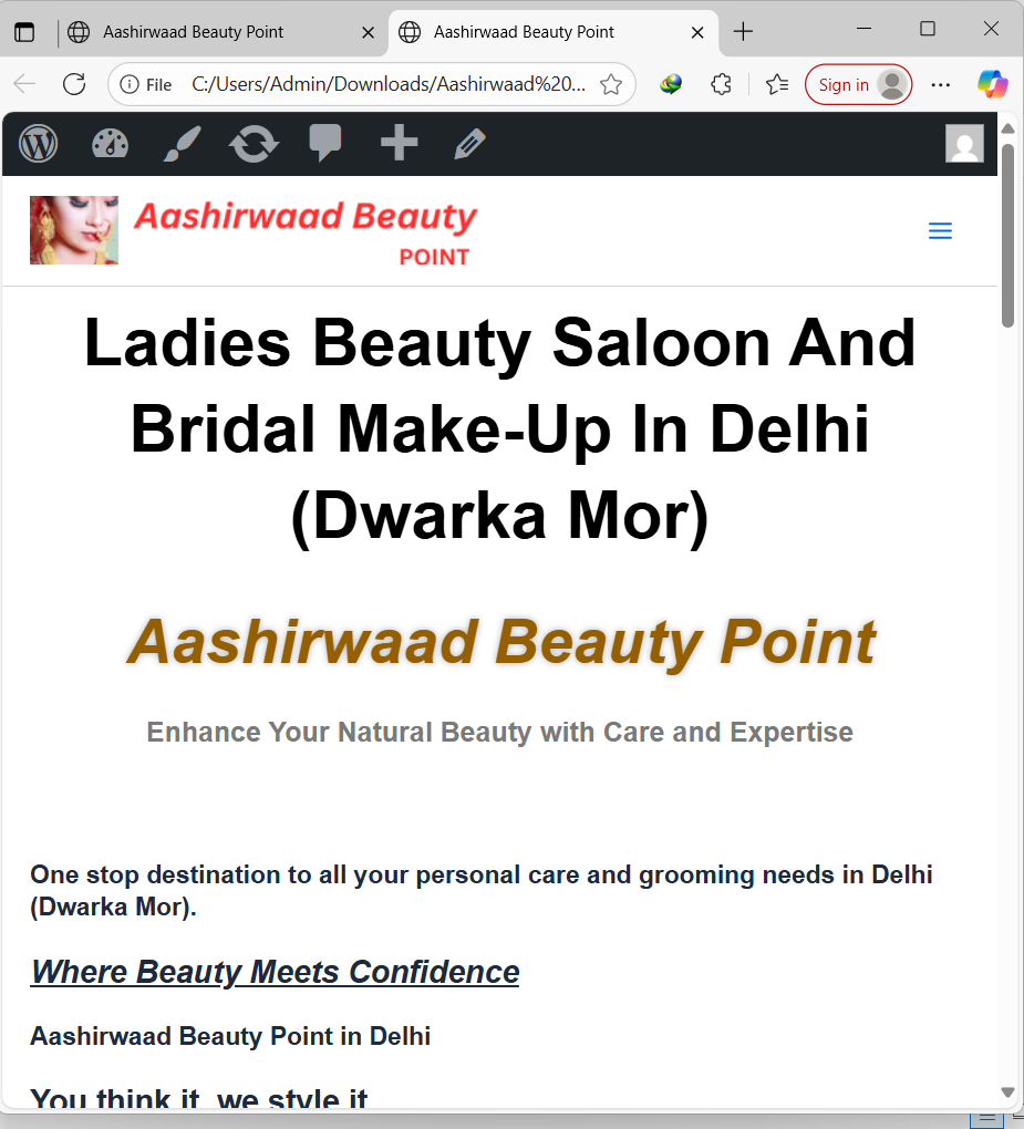 Aashirwaad Beauty Point