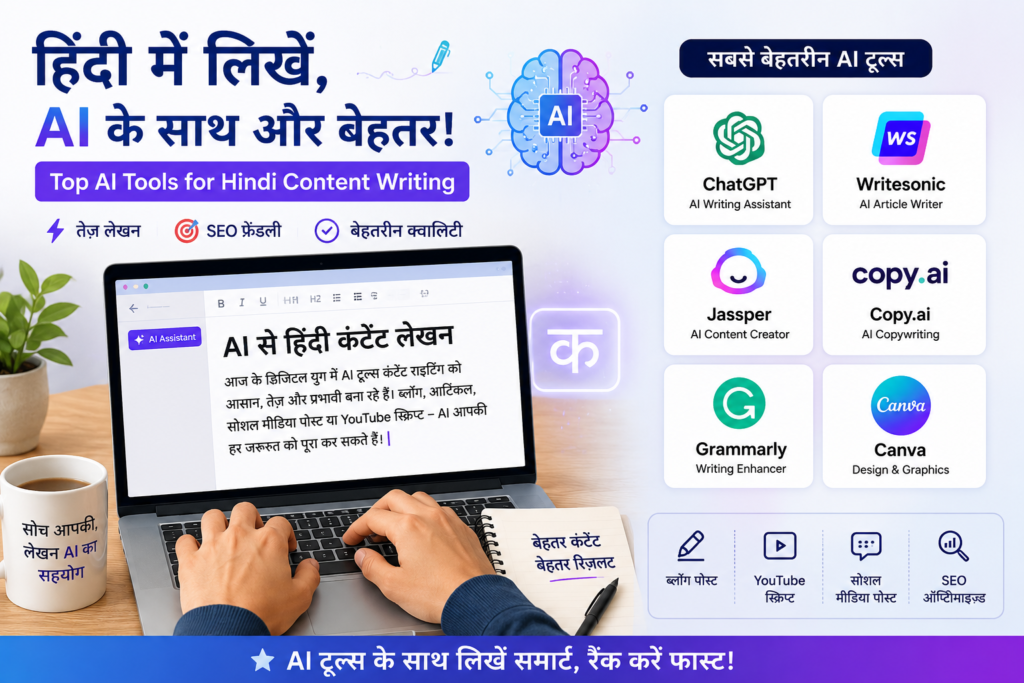 Top AI tools for Hindi content writing